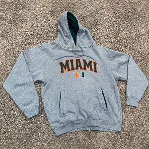 Grey Miami Hurricanes Hoodie